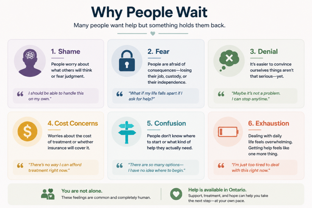 emotional barriers preventing people from seeking addiction help ontario canada
